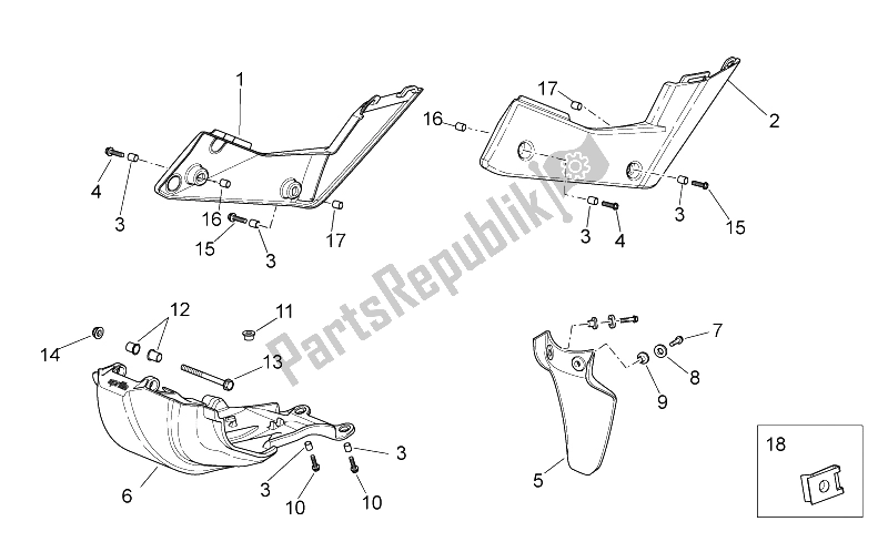 Tutte le parti per il Corpo Centrale del Aprilia SXV 450 550 Street Legal 2009