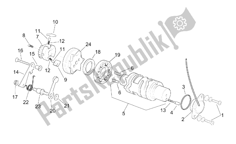 Toutes les pièces pour le Ensemble De Commande De Vitesse Ii du Aprilia RS 250 1995