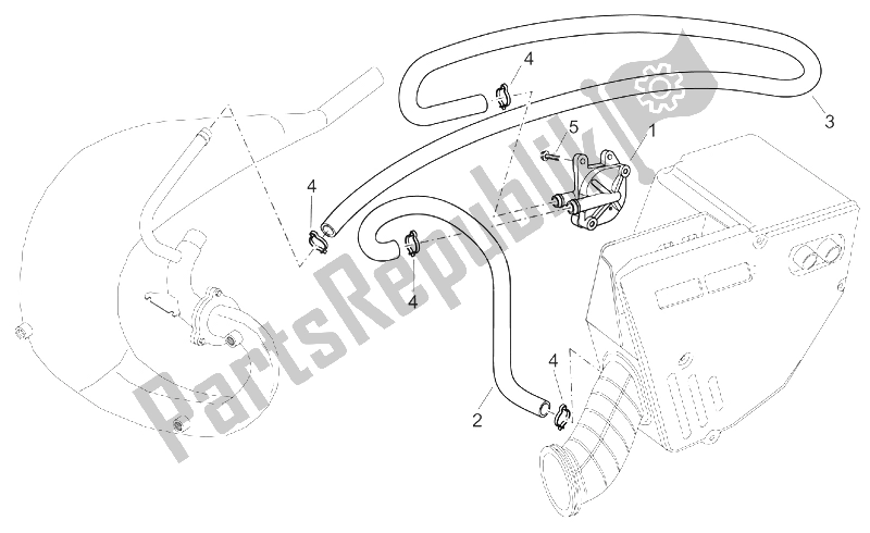 All parts for the Secondary Air of the Aprilia RX 50 2003