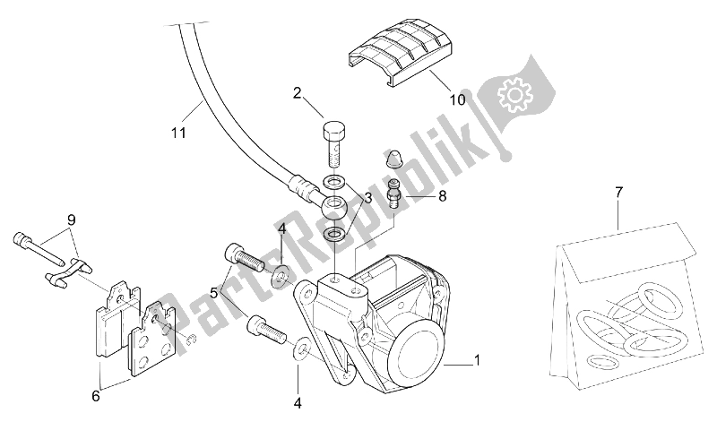 Alle Teile für das Bremssattel Hinten des Aprilia RX 50 Racing 2003