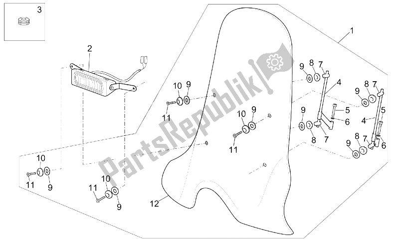 Todas las partes para Cuerpo Frontal Iv de Aprilia Scarabeo 50 Ditech 2001