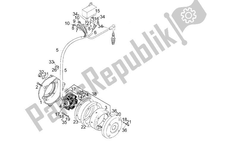 Wszystkie części do Cdi Magneto Assy Aprilia Climber 280 1990