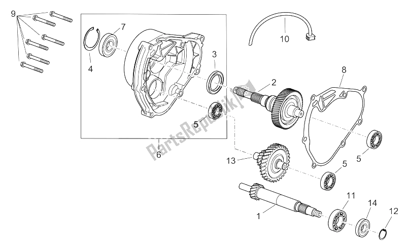 All parts for the Transmission of the Aprilia Scarabeo 125 200 E3 ENG Piaggio 2006