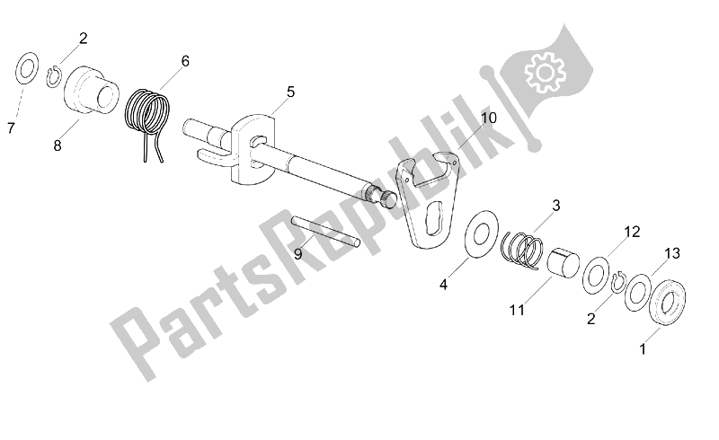 Tutte le parti per il Selettore del Aprilia MX 50 2004