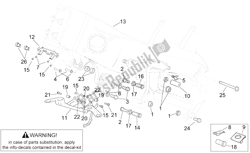 All parts for the Frame Iii of the Aprilia RSV Mille 1000 2000