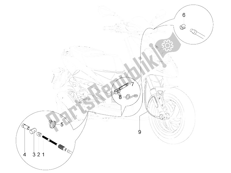 Todas as partes de Transmissões do Aprilia SR Motard 50 4T 4V 2013