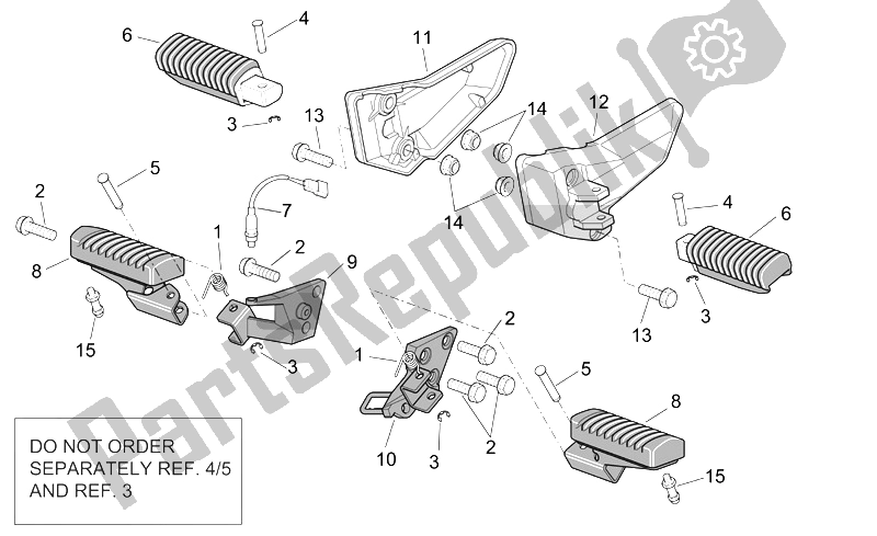 All parts for the Foot Rests of the Aprilia ETV 1000 Capo Nord 2004