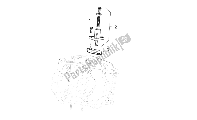 All parts for the Chain Tensioner of the Aprilia Scarabeo 300 Light E3 2009