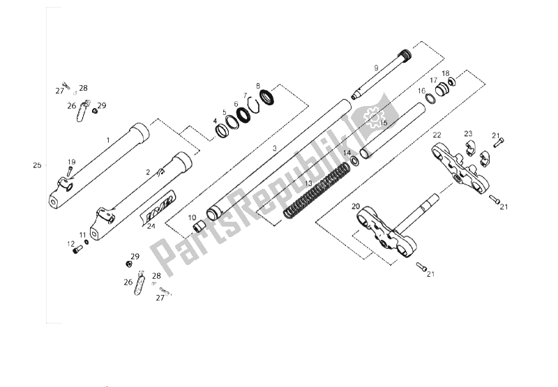 Toutes les pièces pour le Fourche Avant du Aprilia RX 50 2014