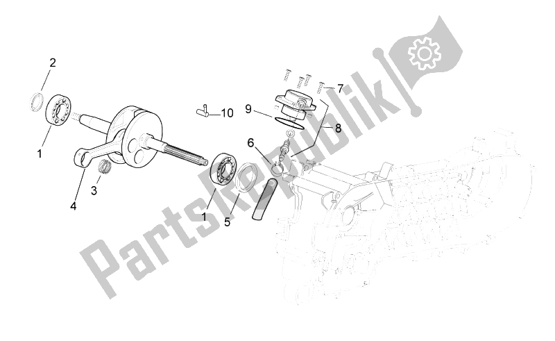 Todas as partes de Eixo De Transmissão do Aprilia SR 50 Carb MY 2014