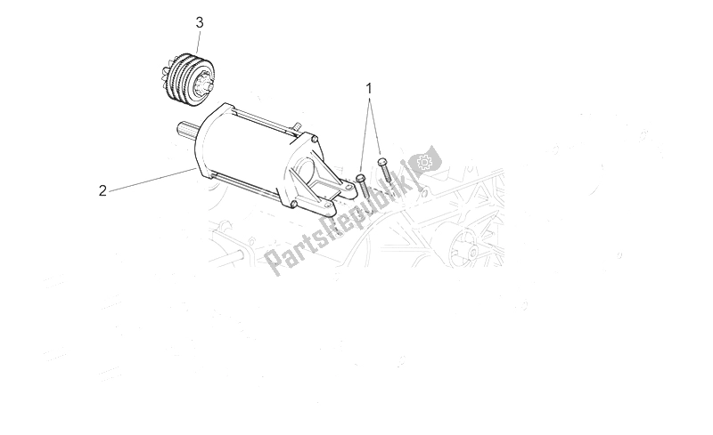 Toutes les pièces pour le Démarreur du Aprilia Scarabeo 400 492 500 Light 2006