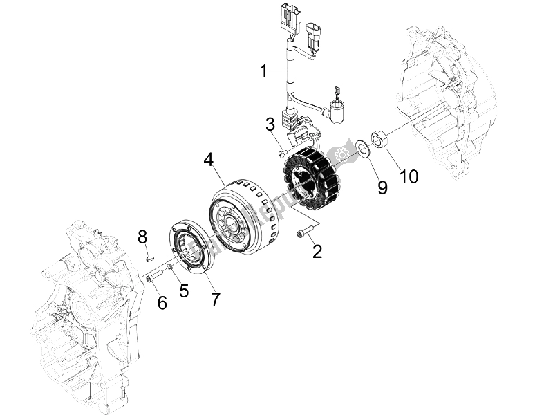 Alle Teile für das Schwungrad Magneto des Aprilia SR MAX 125 2011