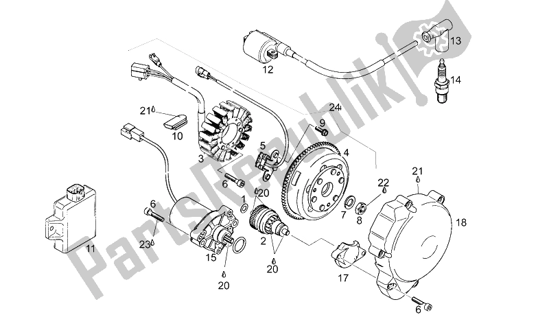 Tutte le parti per il Cdi Magneto Assy del Aprilia RS 125 1995