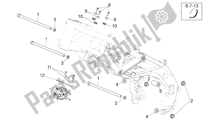 All parts for the Frame Ii of the Aprilia Shiver 750 PA 2015