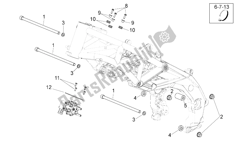 All parts for the Frame Ii of the Aprilia Shiver 750 PA 2015