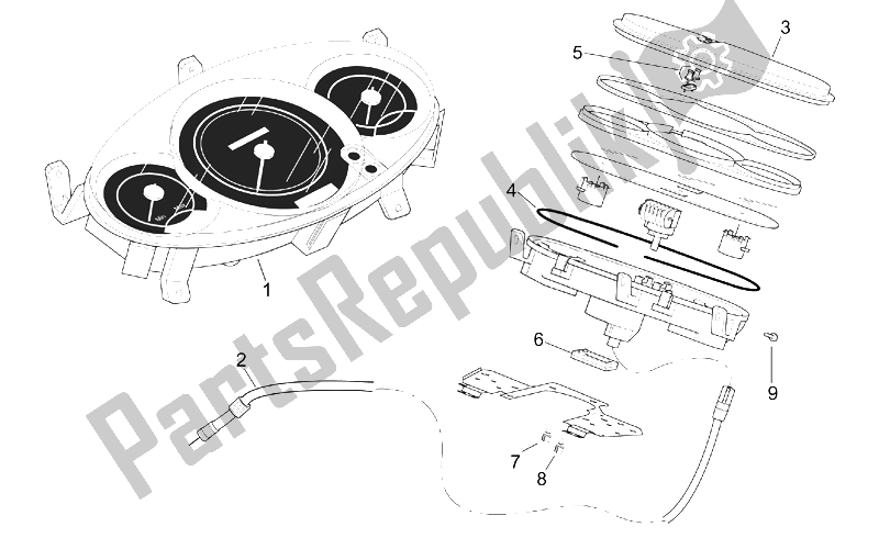 All parts for the Dashboard of the Aprilia Leonardo 250 ENG Yamaha 1999