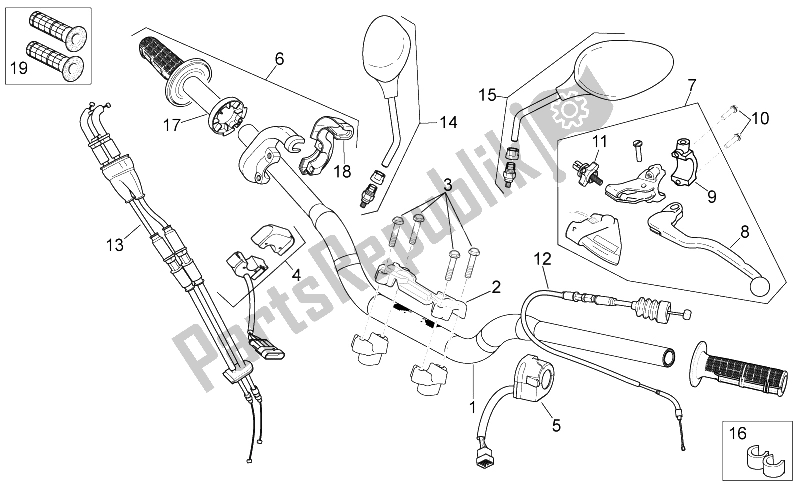 All parts for the Controls of the Aprilia RXV 450 550 Street Legal 2009