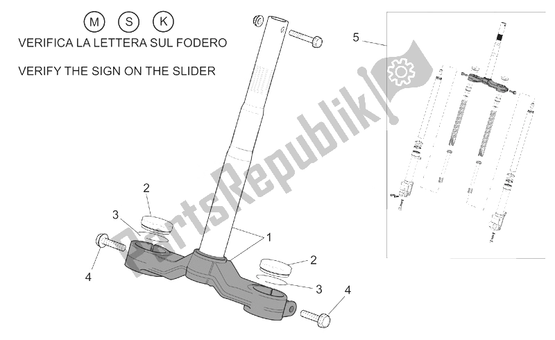 Todas las partes para Horquilla Delantera I de Aprilia SR 50 Carb MY 2014