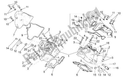 Todas las partes para Cabeza De Cilindro de Aprilia RXV 450 550 Street Legal 2009