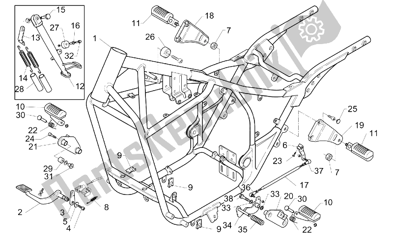 Toutes les pièces pour le Cadre du Aprilia Classic 125 1995