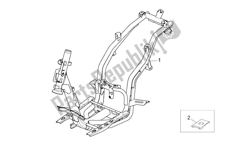 All parts for the Frame of the Aprilia Sport City ONE 125 4T E3 2008