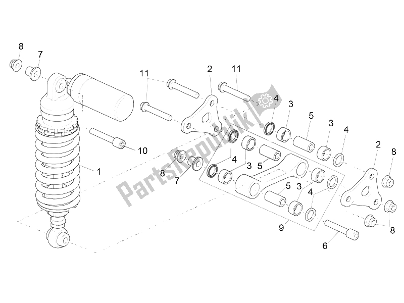 Tutte le parti per il Ammortizzatore del Aprilia RSV4 Racing Factory L E USA 1000 2016