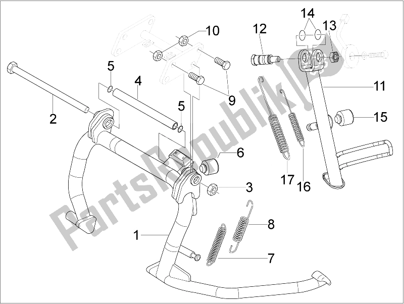 Todas las partes para Soporte / S de Aprilia SR 300 MAX 2011