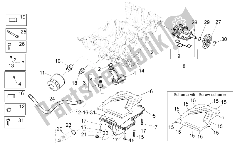 All parts for the Lubrication of the Aprilia RSV4 Aprc Factory ABS 1000 2013