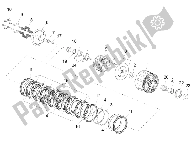 Toutes les pièces pour le Embrayage du Aprilia RSV4 RR Racer Pack 1000 2015