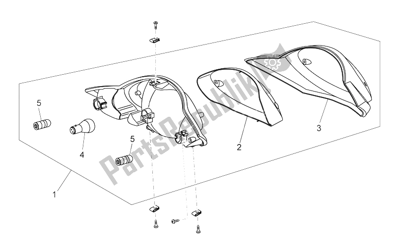 All parts for the Taillight of the Aprilia Scarabeo 125 200 Light Carb 2007