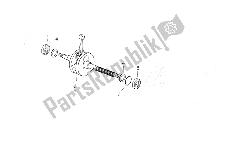 All parts for the Drive Shaft of the Aprilia Sport City 125 200 E2 2004