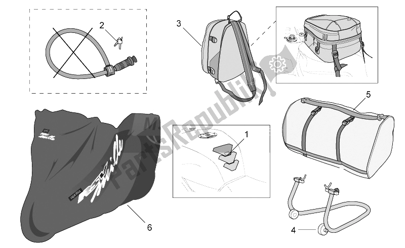 Toutes les pièces pour le Acc. - Divers du Aprilia RSV Mille 1000 2003