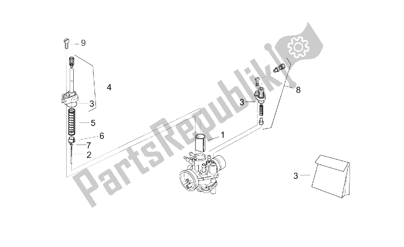 Toutes les pièces pour le Carburateur Ii du Aprilia MX 50 2004