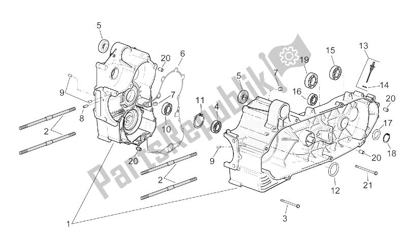 Tutte le parti per il Carter del Aprilia Scarabeo 500 2003