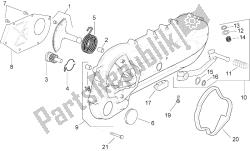 Clutch side cover - K-start assy.gear