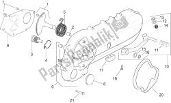 Clutch side cover - K-start assy.gear