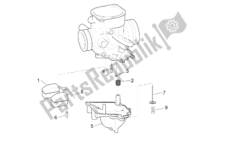 Alle onderdelen voor de Carburateur Iii van de Aprilia Scarabeo 50 4T 2V E2 2002