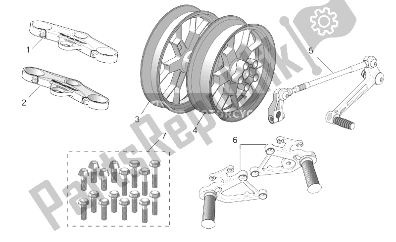 All parts for the Acc. - Cyclistic Components I of the Aprilia RSV Mille 1000 1998