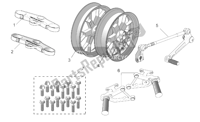 All parts for the Acc. - Cyclistic Components I of the Aprilia RSV Mille 1000 1998