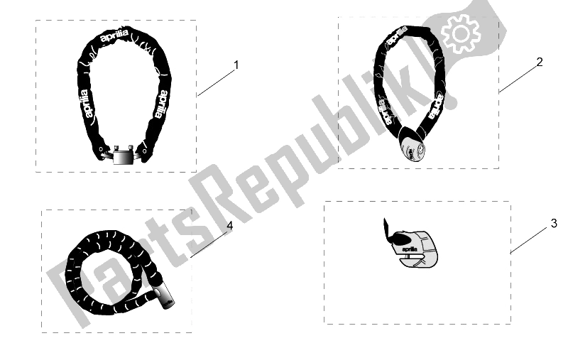 All parts for the Acc. - Mechanics Anti-theft of the Aprilia SR 50 H2O IE Carb 2003