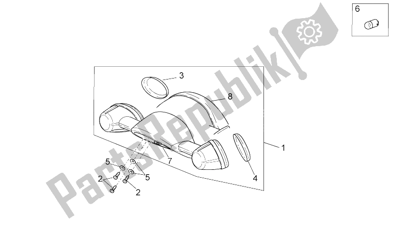 All parts for the Turn Indicators of the Aprilia Scarabeo 50 2T E2 NET 2009