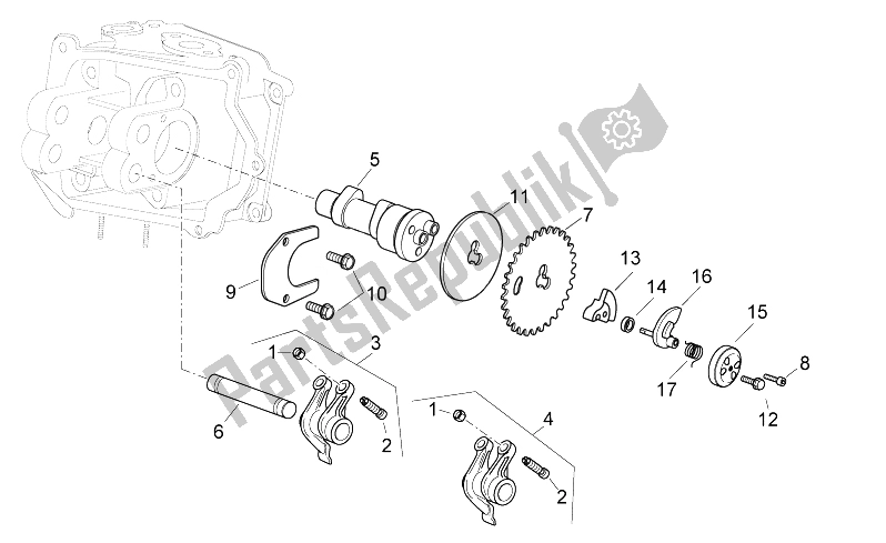 Toutes les pièces pour le Arbre à Cames du Aprilia Sport City Cube 250 300 IE E3 2008