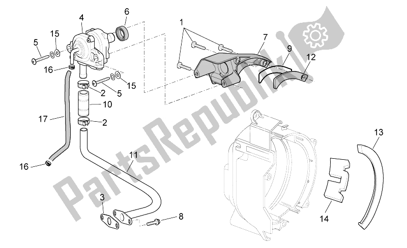 All parts for the Secondary Air of the Aprilia Sport City Cube 125 200 Carb E3 2008