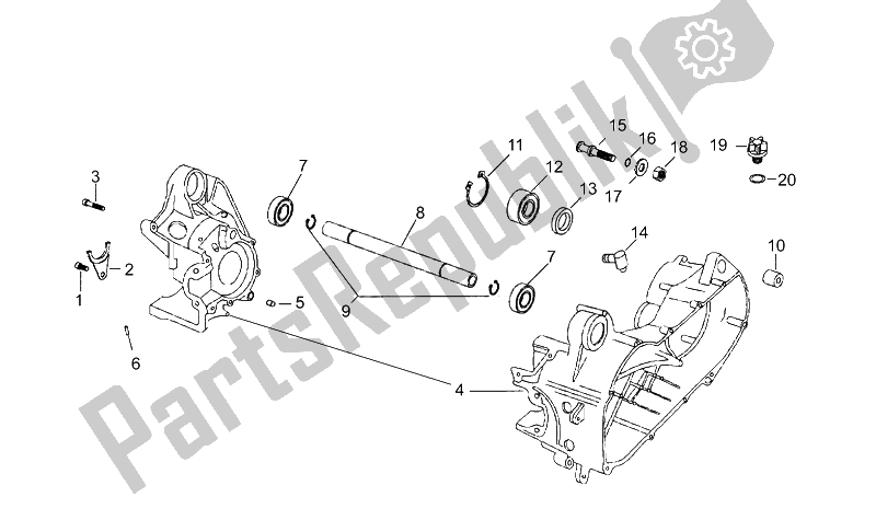 Todas as partes de Bloco Do Motor do Aprilia SR Viper 50 1994