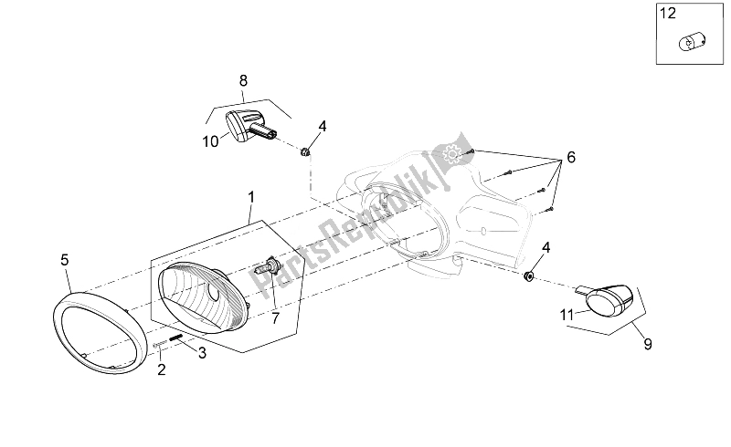 Toutes les pièces pour le Lumières du Aprilia Scarabeo 50 2T 2014