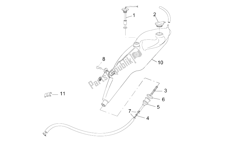 Todas las partes para Tanque De Aceite de Aprilia RS 50 1996