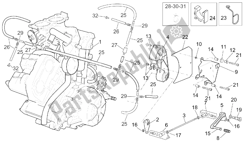 Toutes les pièces pour le Moteur du Aprilia RST 1000 Futura 2001