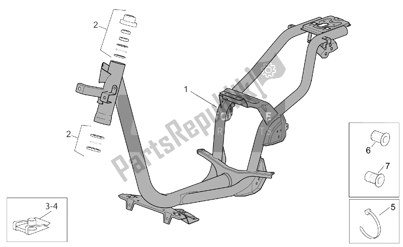 Todas las partes para Marco de Aprilia Scarabeo 50 Ditech 2001