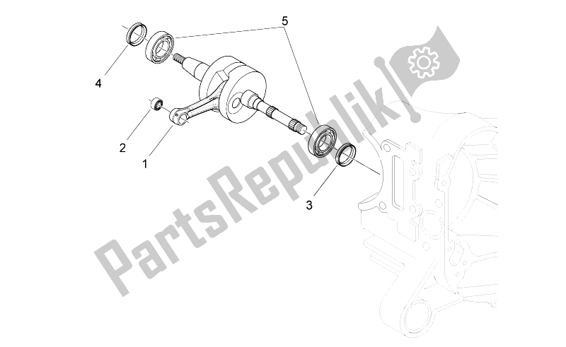 All parts for the Drive Shaft of the Aprilia Sport City ONE 50 2T 2V E3 2008