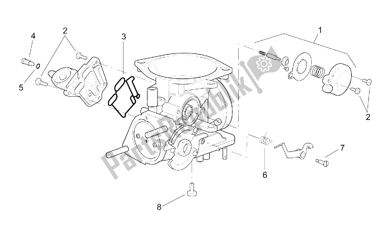 Todas as partes de Carburador Ii do Aprilia Leonardo 250 ST ENG Yamaha 2001